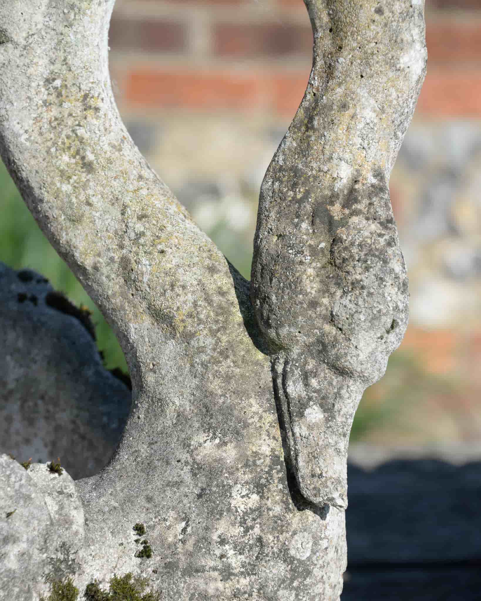 Pair of Composite Stone Swans gallery image 10