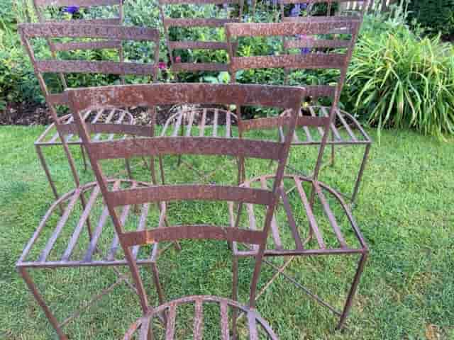 Set of 6 garden dining chairs gallery image 2