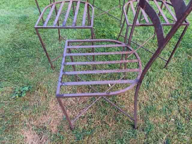 Set of 6 garden dining chairs gallery image 3