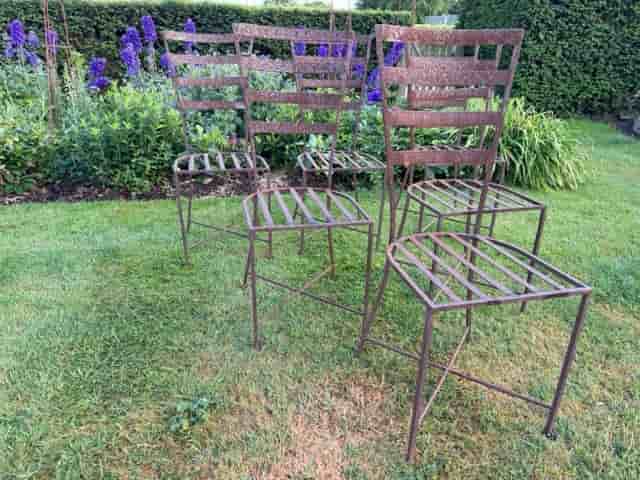 Set of 6 garden dining chairs gallery image 4