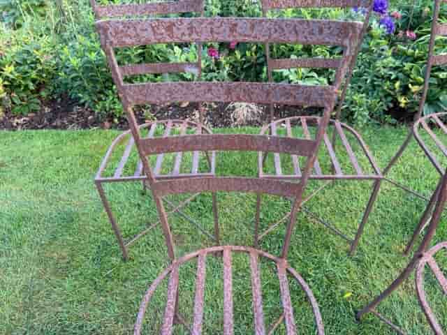 Set of 6 garden dining chairs gallery image 5