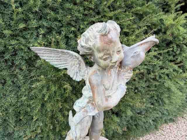 Bronze-Resin Putti Garden Sculpture gallery image 2