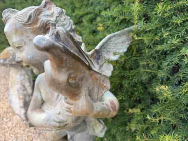 Bronze-Resin Putti Garden Sculpture gallery image 4