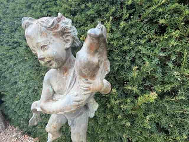 Bronze-Resin Putti Garden Sculpture gallery image 5