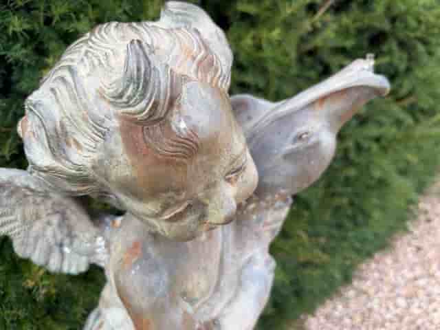 Bronze-Resin Putti Garden Sculpture gallery image 6