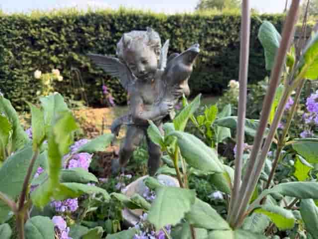 Bronze-Resin Putti Garden Sculpture gallery image 8