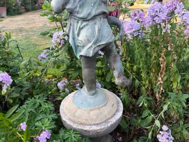 Bronze-Resin Putti Garden Sculpture gallery image 10