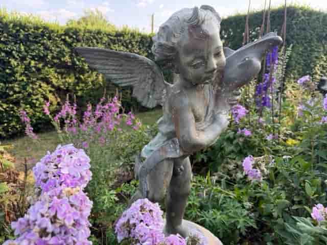 Bronze-Resin Putti Garden Sculpture gallery image 11