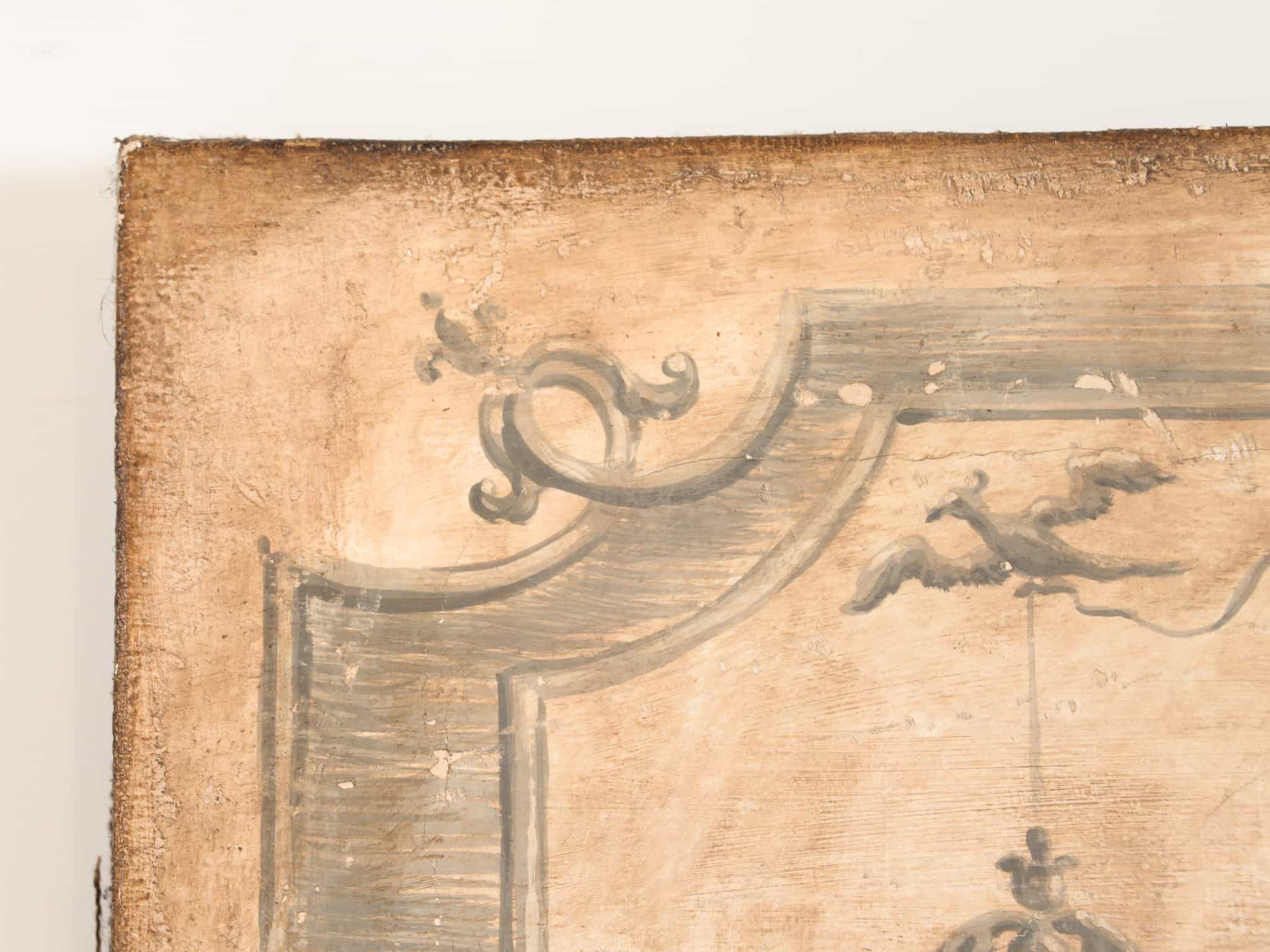 Pair of canvas panels, Italian.