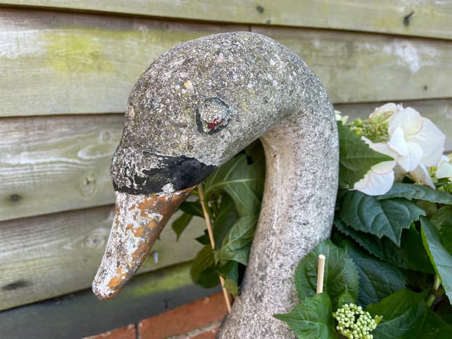 Stone Swan Planter gallery image 1