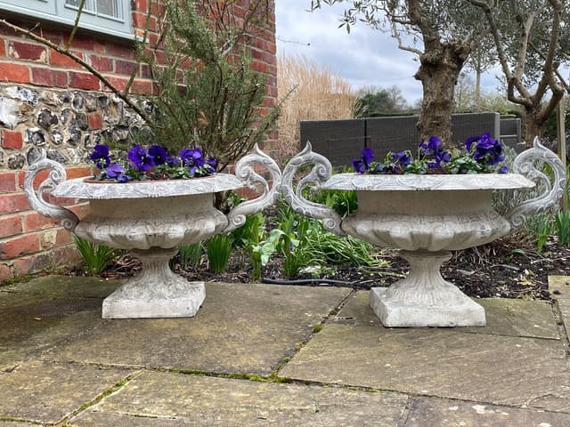 French 19th Century Cast Iron Jardinières