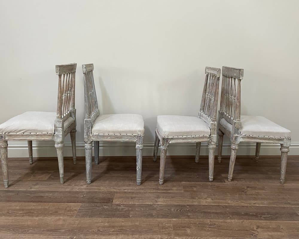 Set of 4 Swedish Pine Chairs main image