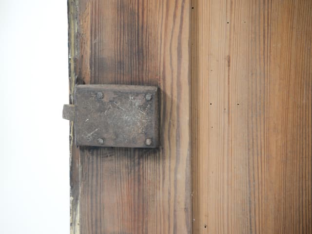 Swedish Scraped Paint Corner Cupboard gallery image 3