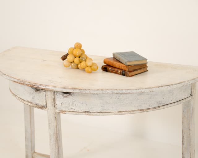 Pair of Swedish Demi Lunes with Drawers gallery image 7