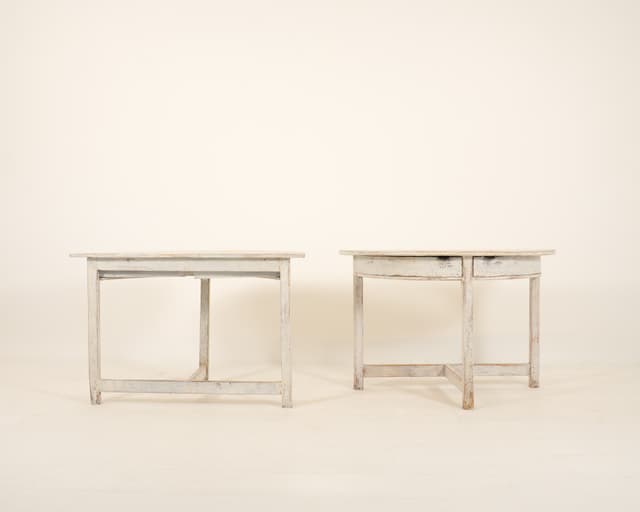 Pair of Swedish Demi Lunes with Drawers gallery image 8