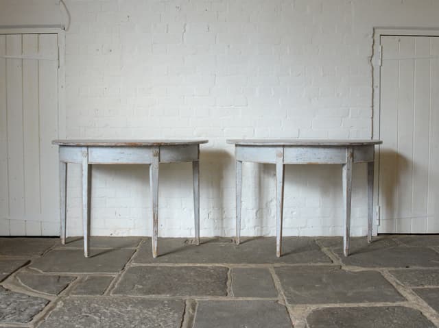 Pair of Swedish Demi-Lune Tables gallery image 1