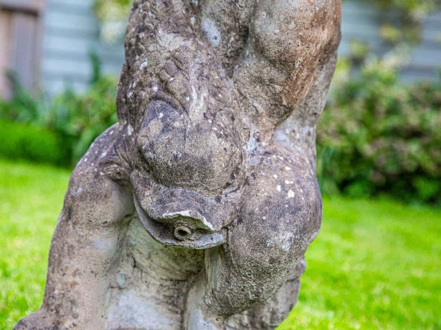 Pair of Composite Stone Dolphin Water Features