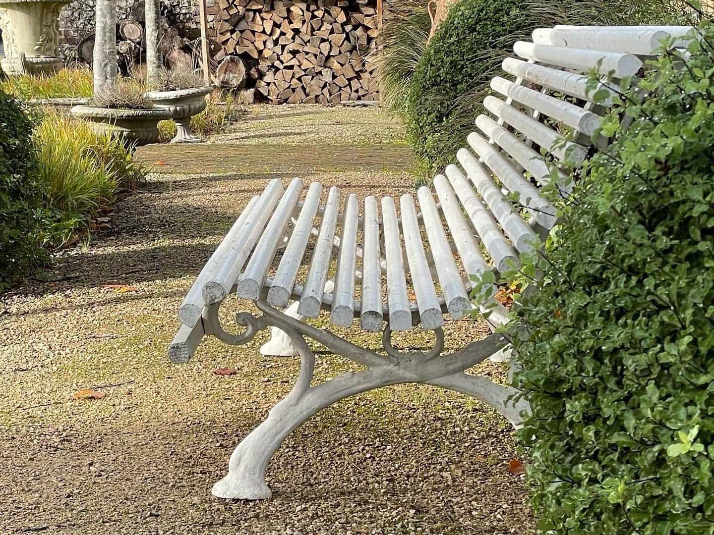 French garden bench