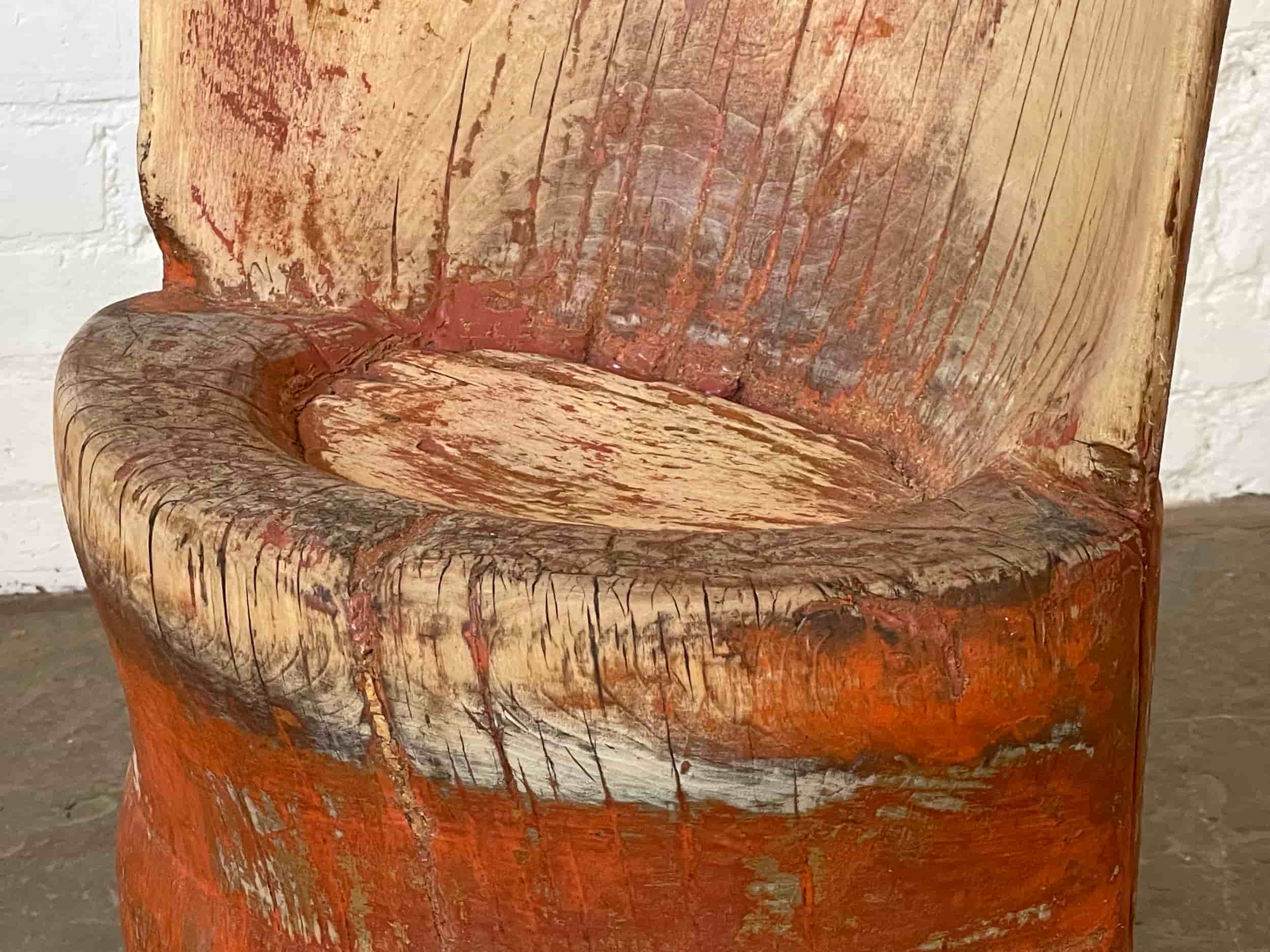 Swedish Folk Art Kubbstol gallery image 3