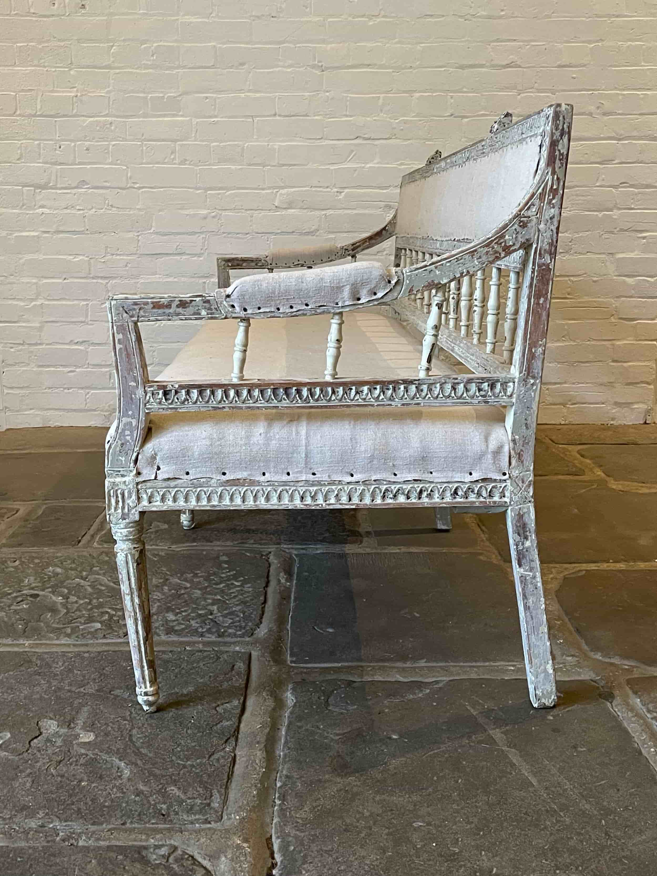 Gustavian Upholstered Sofa gallery image 4