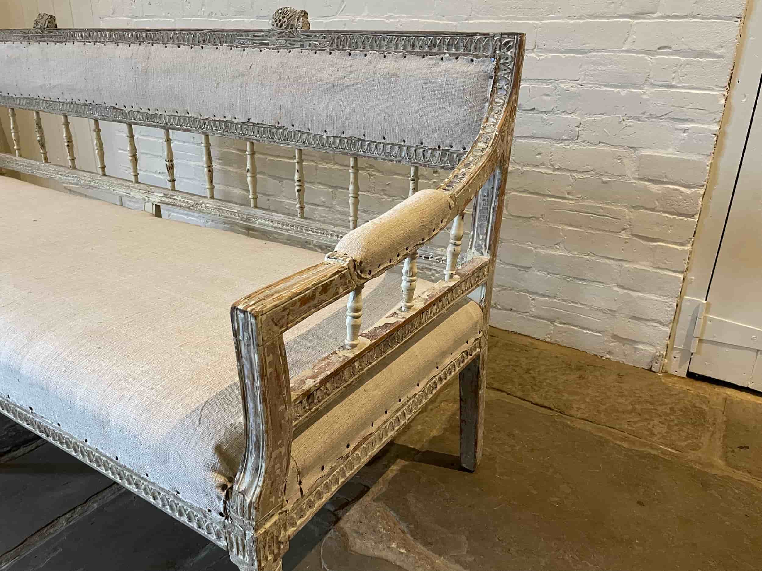 Gustavian Upholstered Sofa gallery image 5