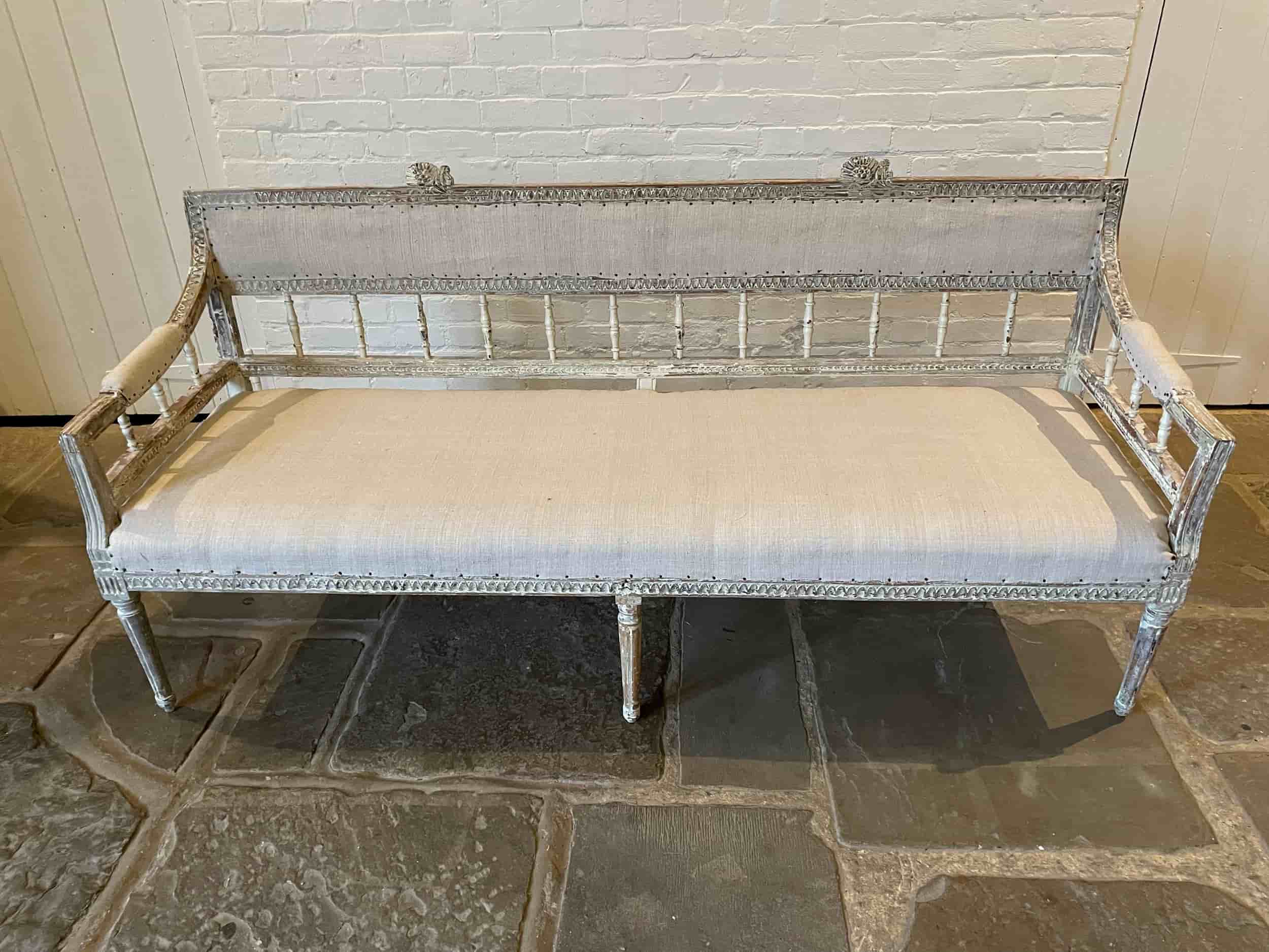 Gustavian Upholstered Sofa gallery image 7
