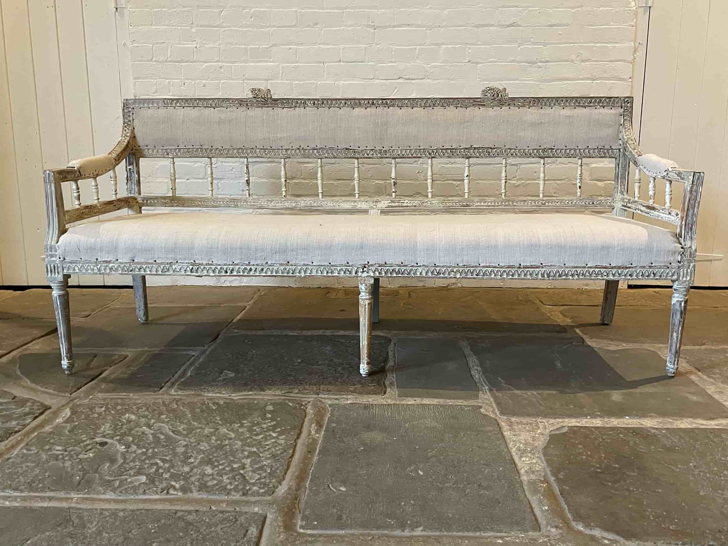 Gustavian Upholstered Sofa gallery image 8