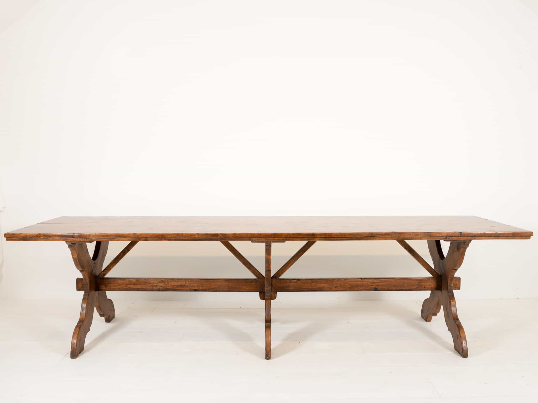 330cm long dining table in polished Italian wood