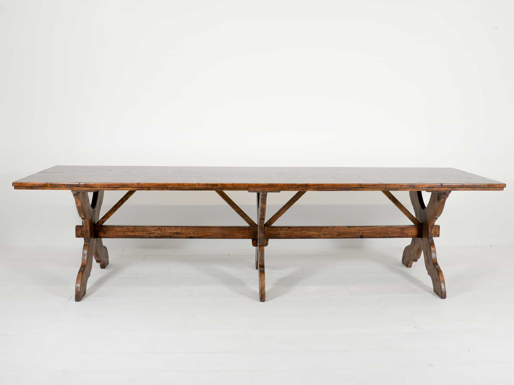 330cm long dining table in polished Italian wood