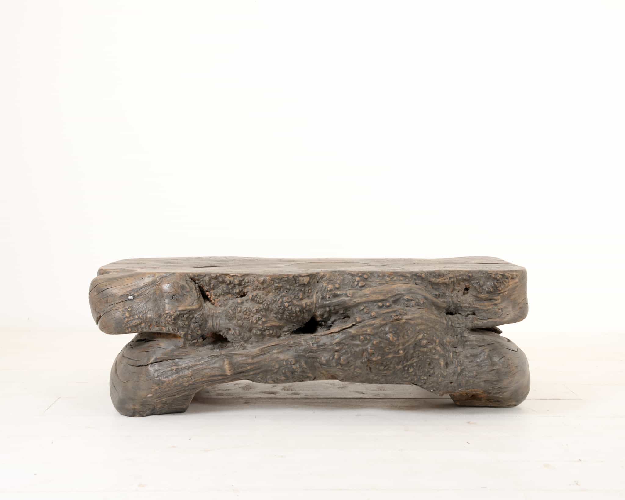 Coffee table - single gnarled wood trunk