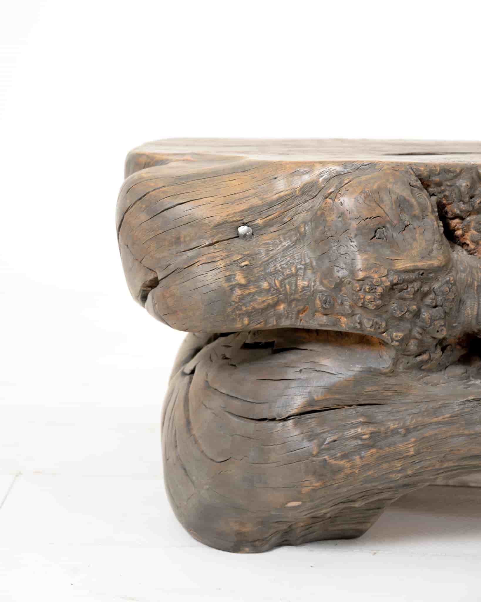 Chunky coffee table - single piece of tree trunk gallery image 1