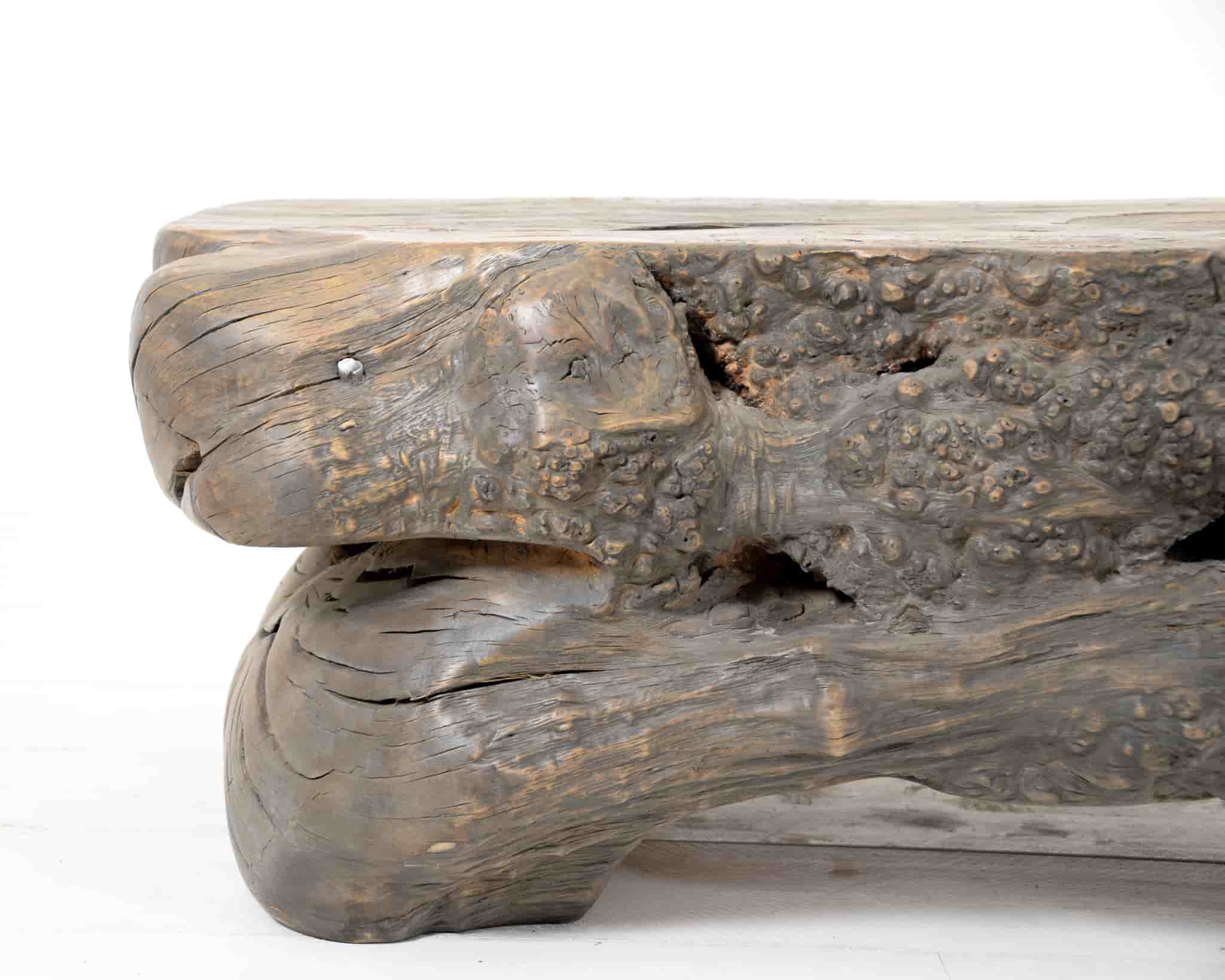 Chunky coffee table - single piece of tree trunk gallery image 2