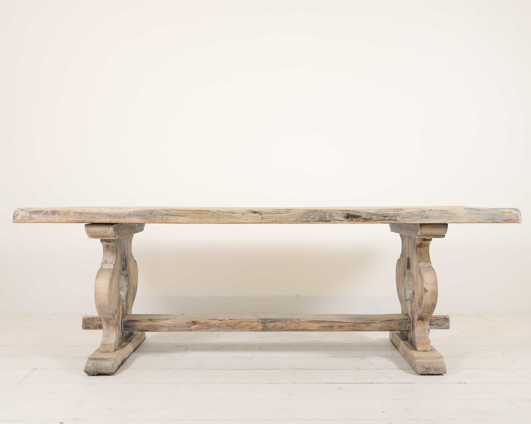 Dining table limed oak France