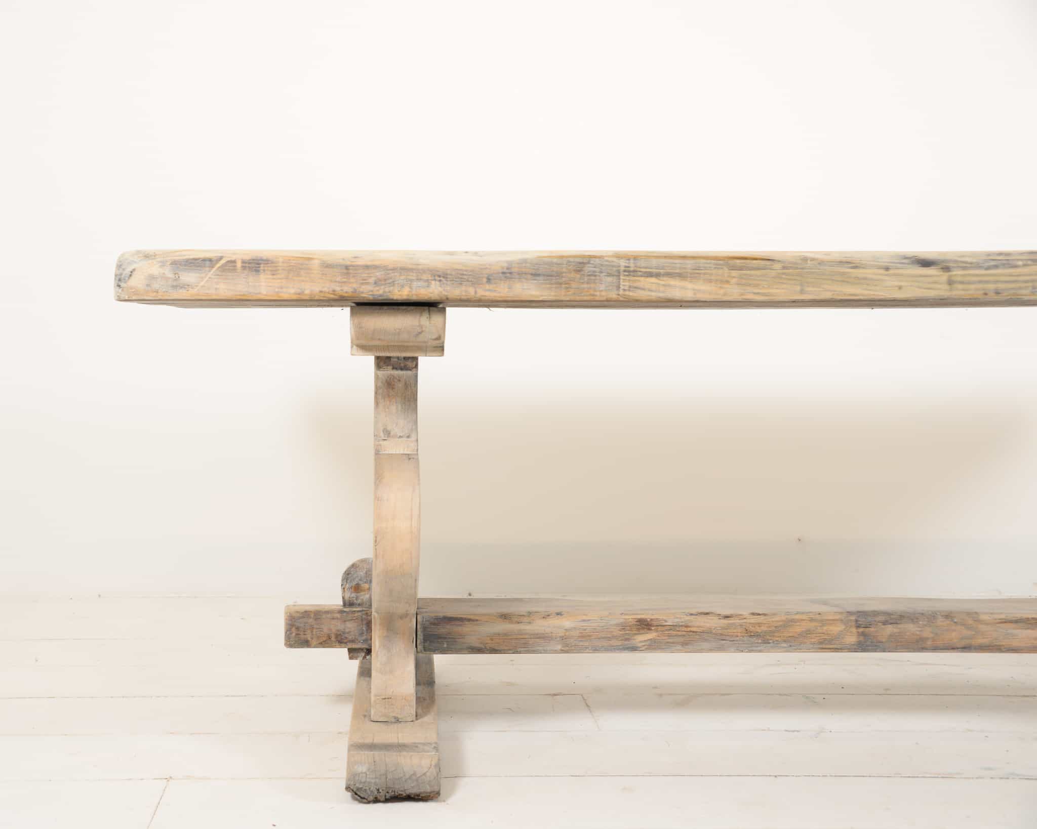 Dining table limed oak France