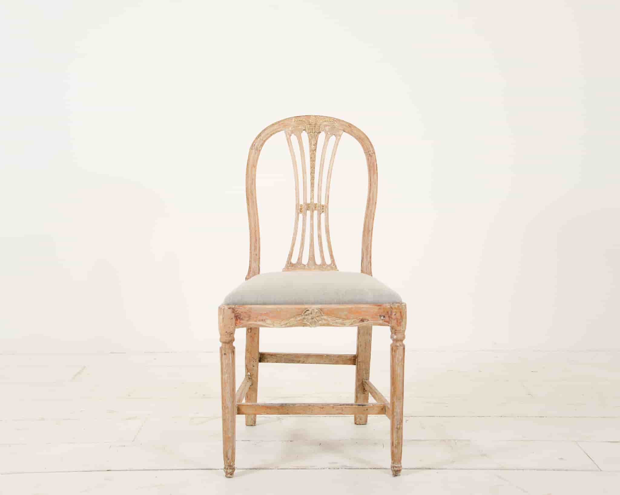Set of six 18th century Gustavian Chairs gallery image 1