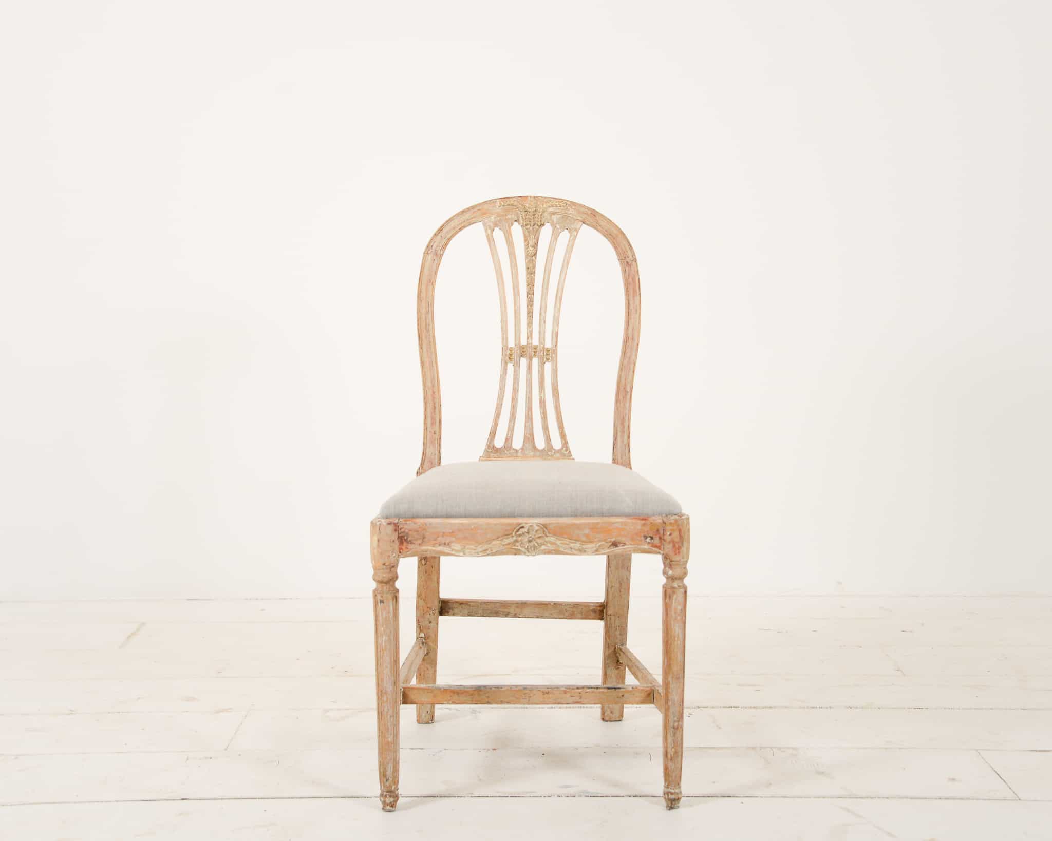Set of six Swedish dining chairs