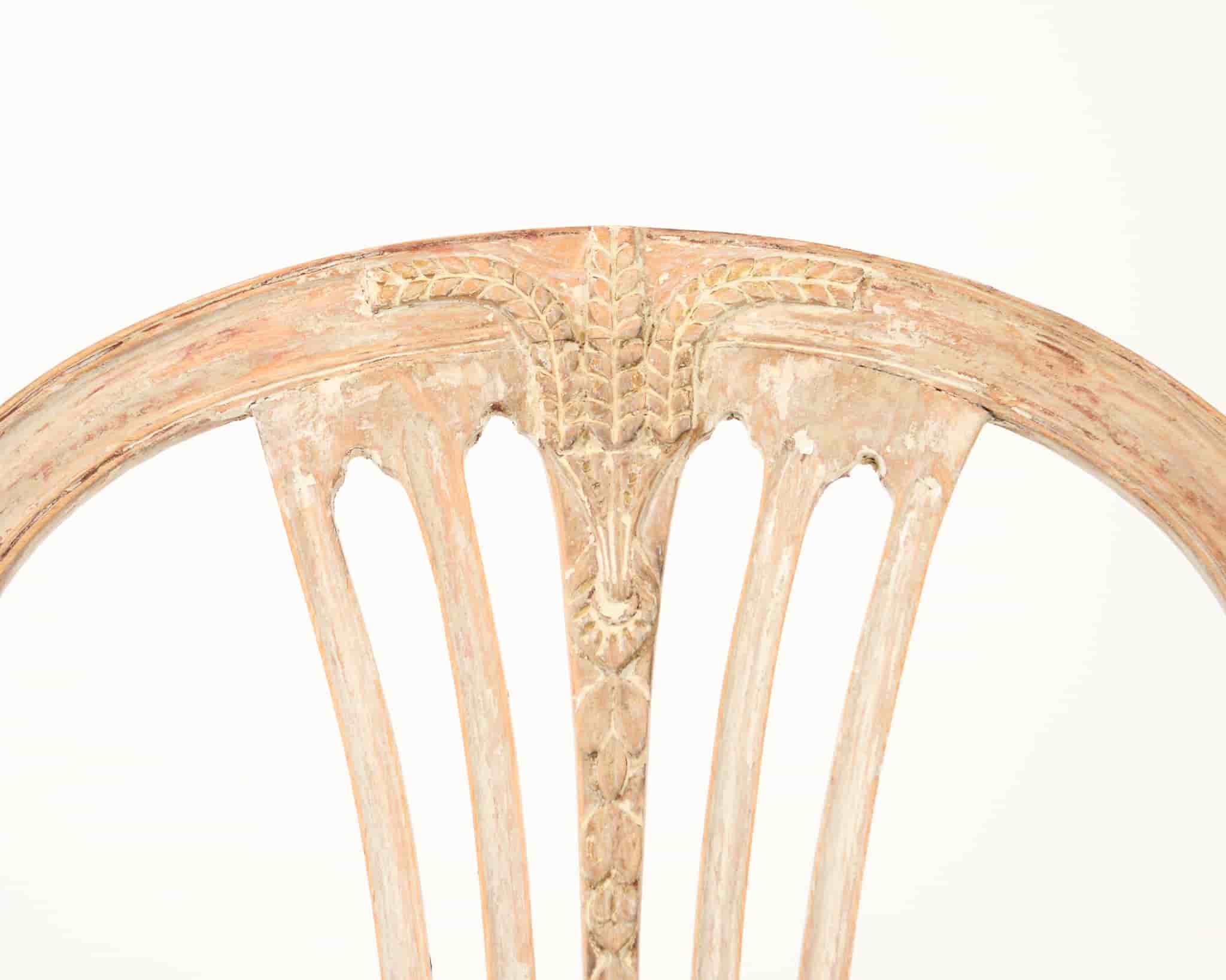 Set of six 18th century Gustavian Chairs gallery image 3