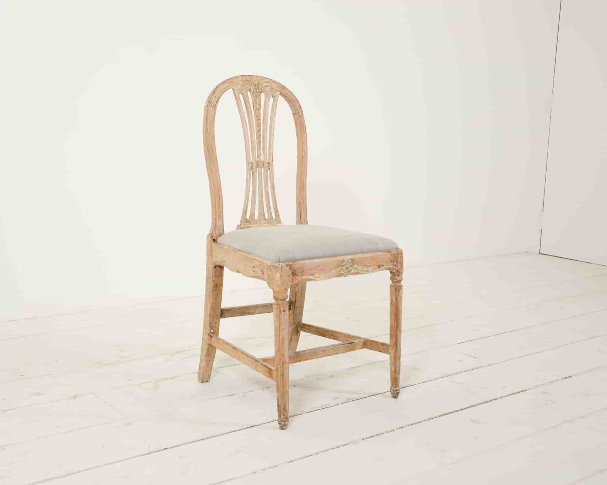 Set of six 18th century Gustavian Chairs gallery image 4