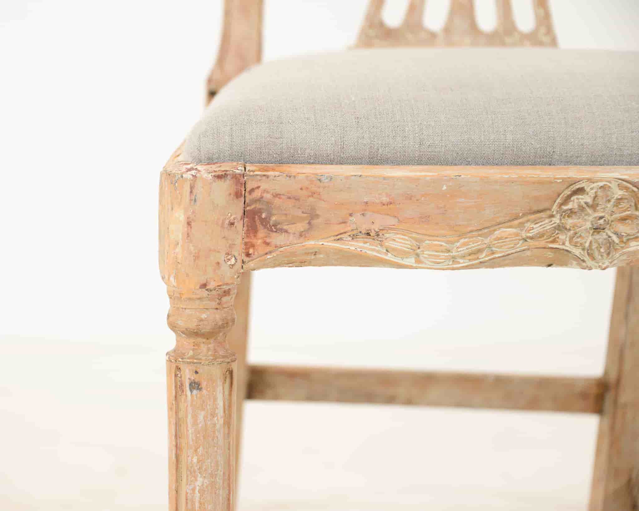 Set of six 18th century Gustavian Chairs gallery image 5