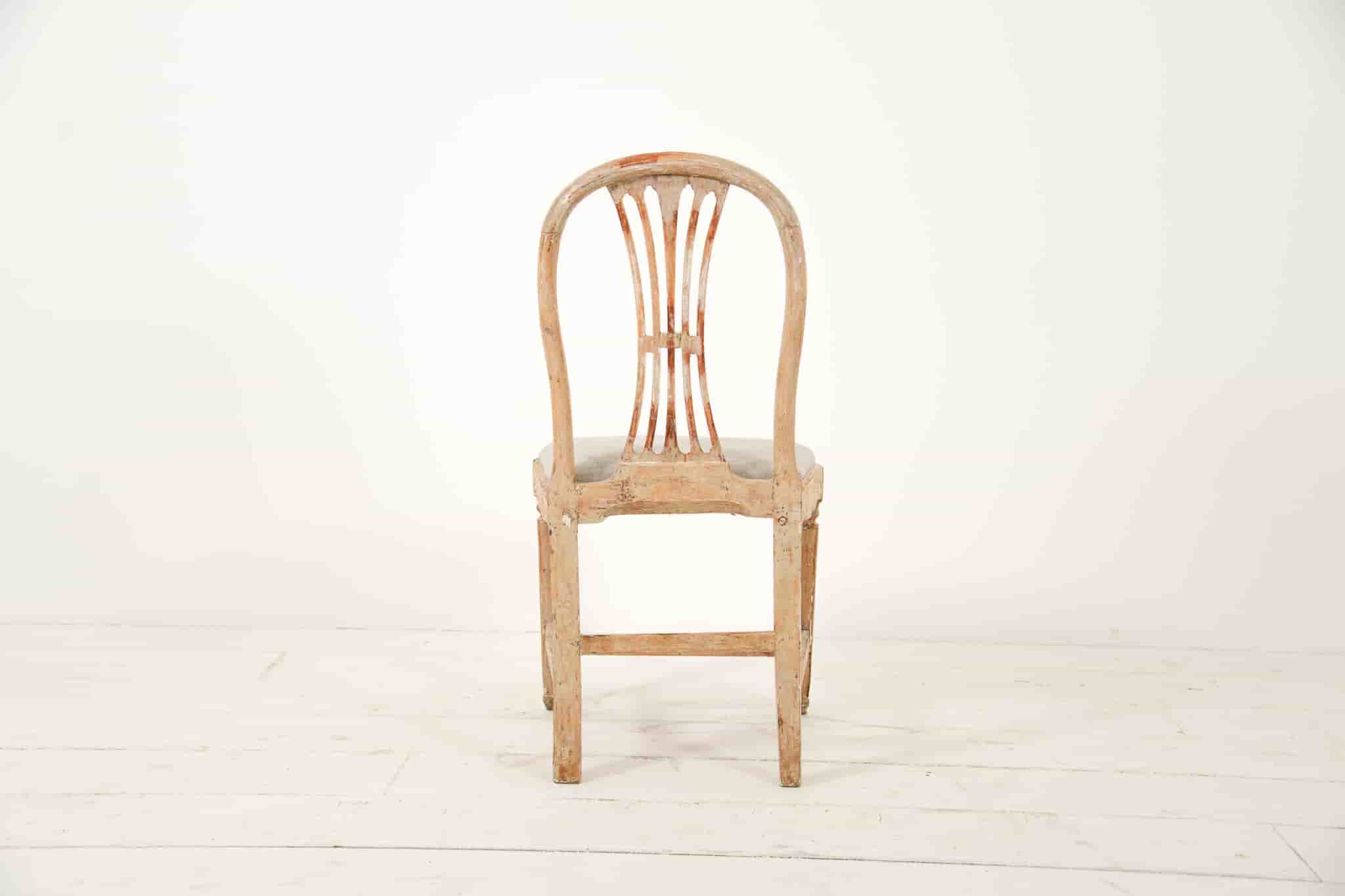 Set of six 18th century Gustavian Chairs gallery image 7