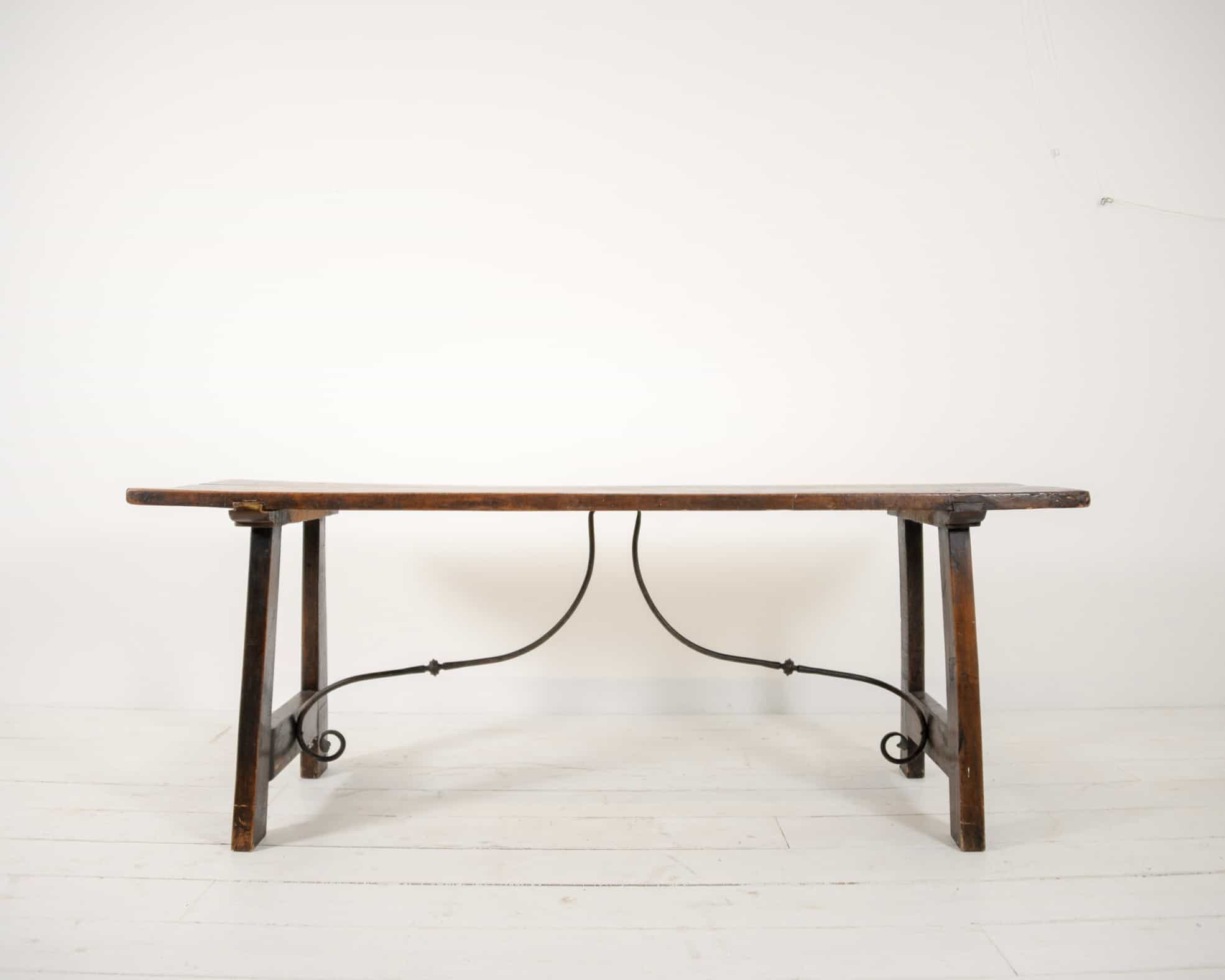 19th century Italian walnut console table