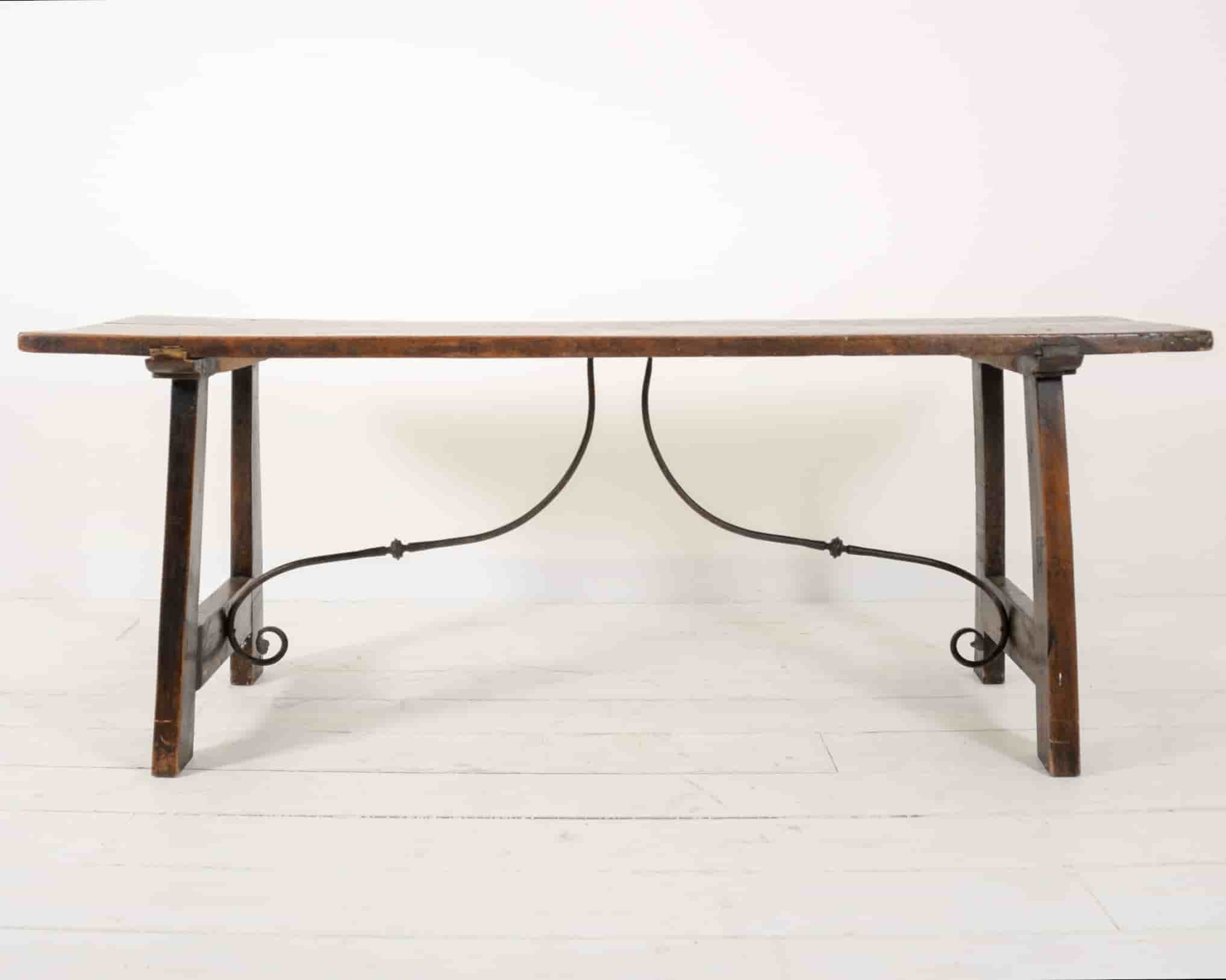 Italian walnut console table gallery image 1