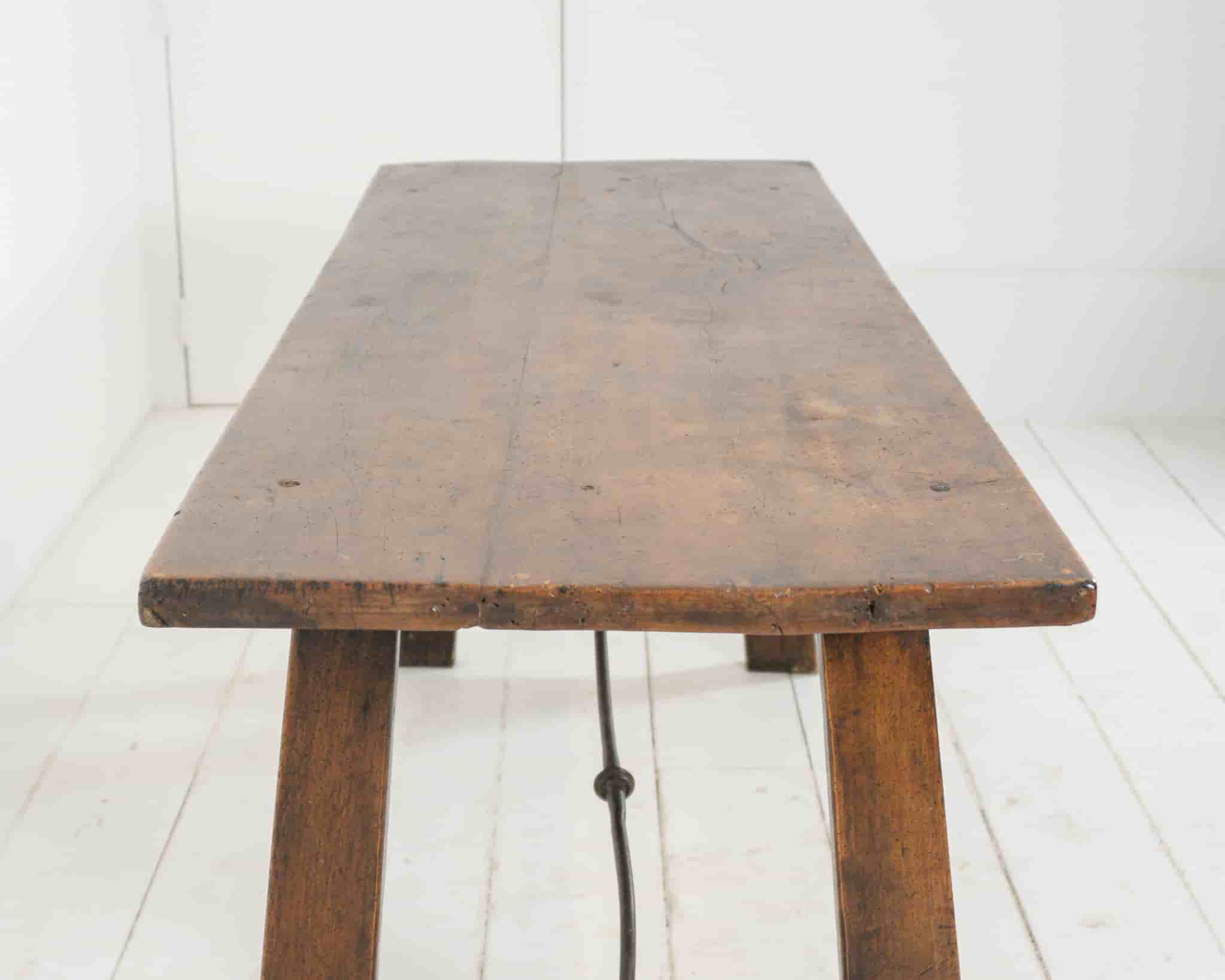 Italian walnut console table gallery image 8