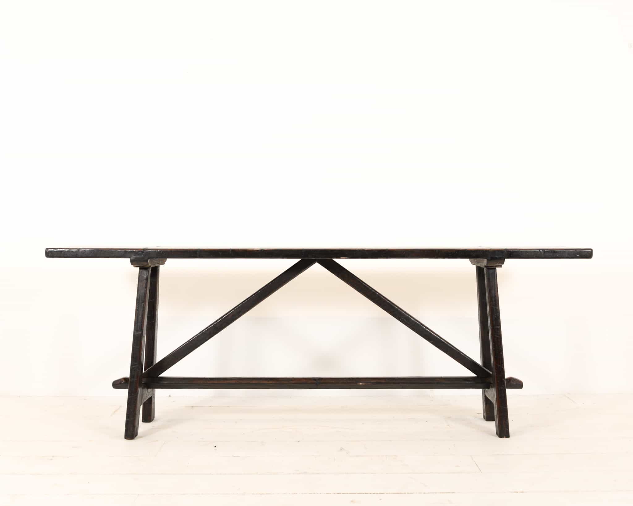 Italian walnut console table