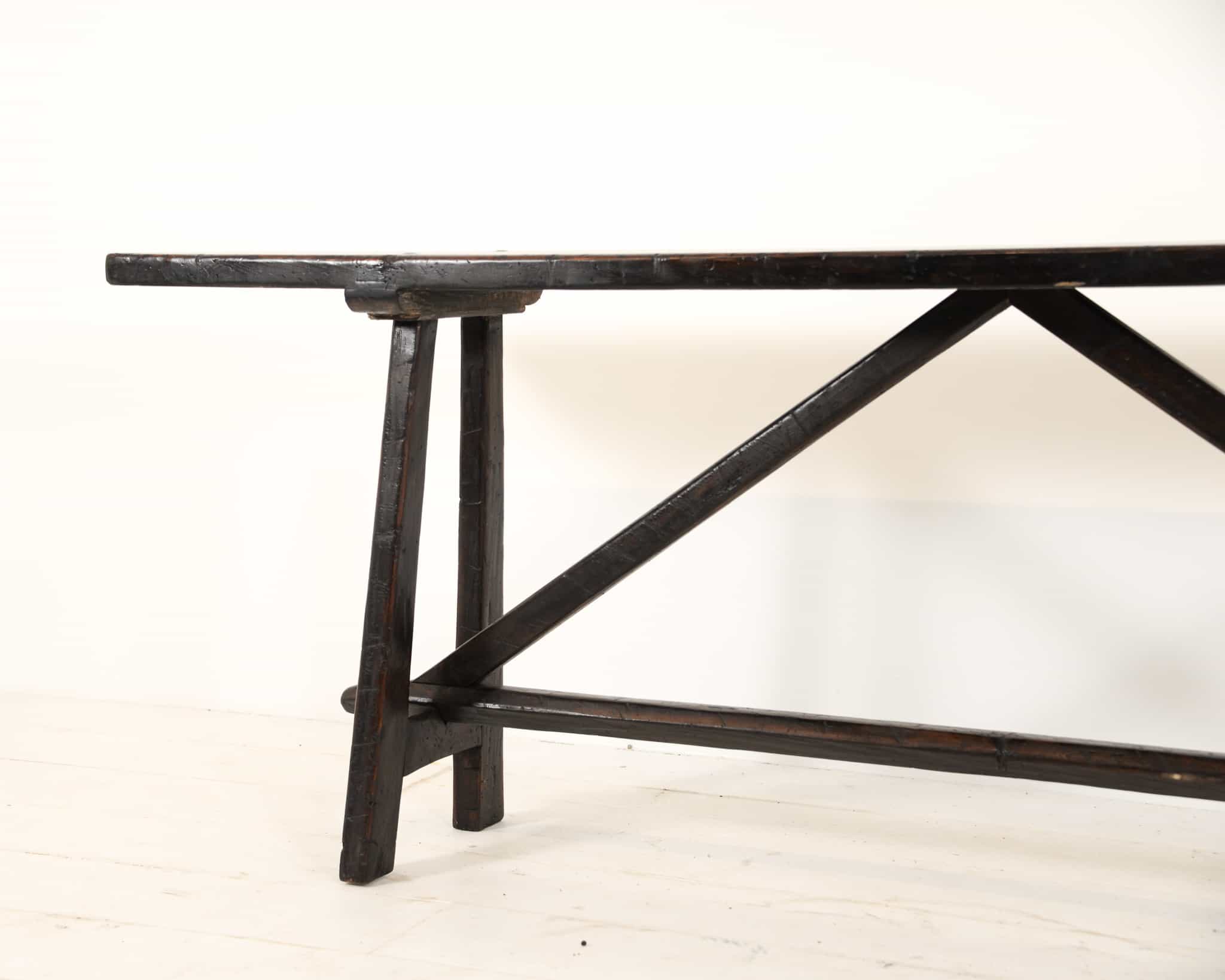 Italian walnut console table