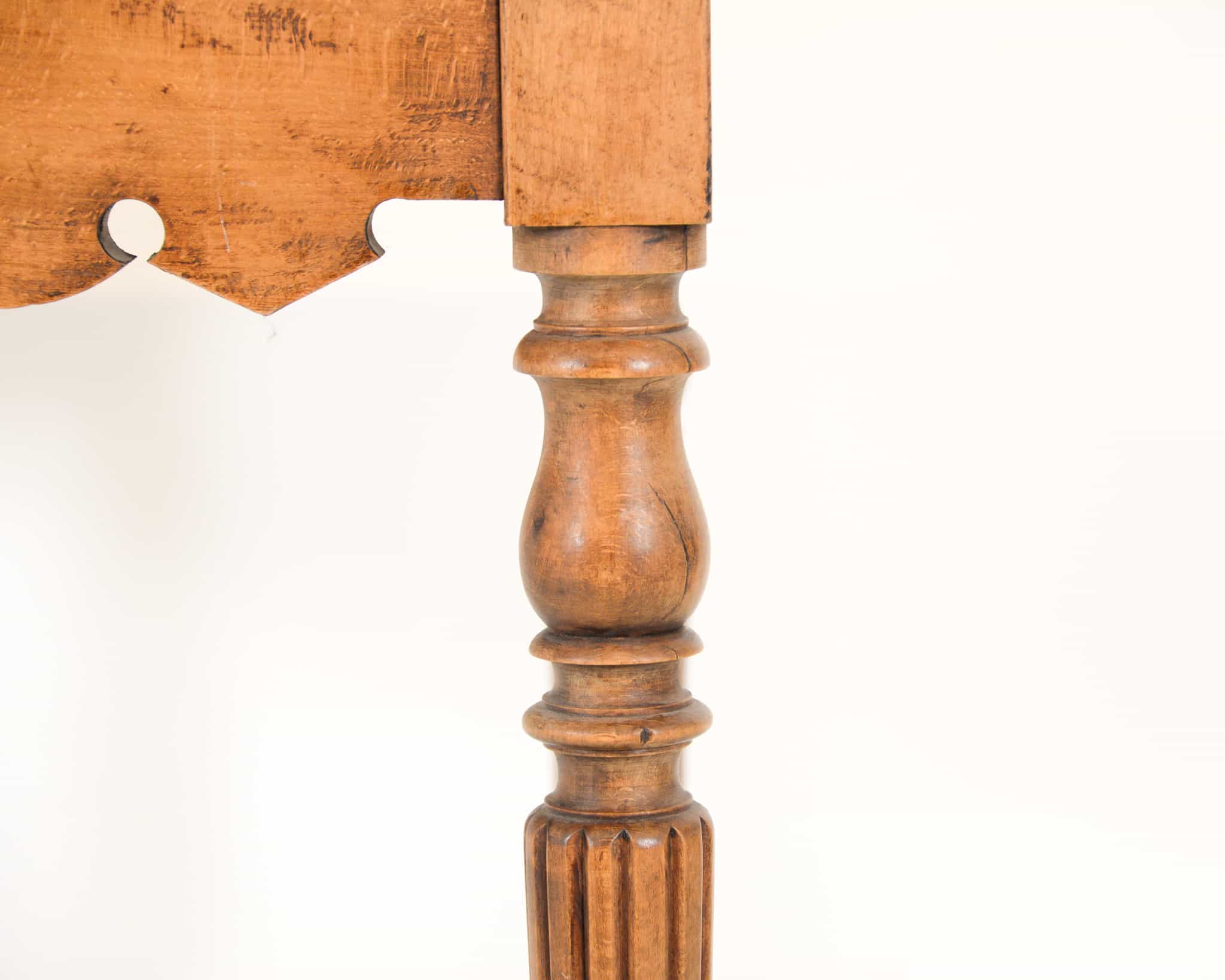 Pine and marble butcher's table