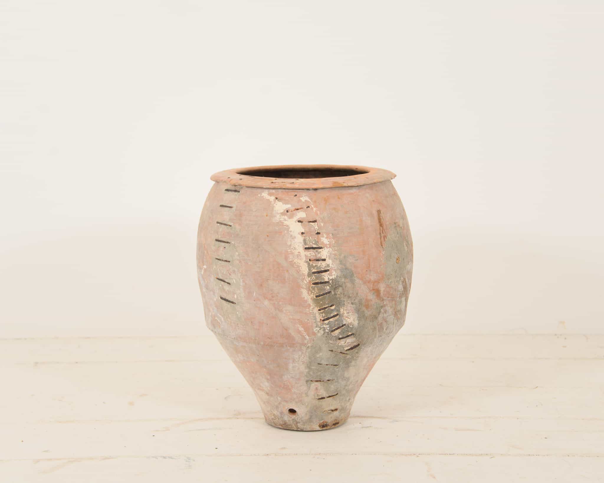 Spanish 19th century terracotta olive jar