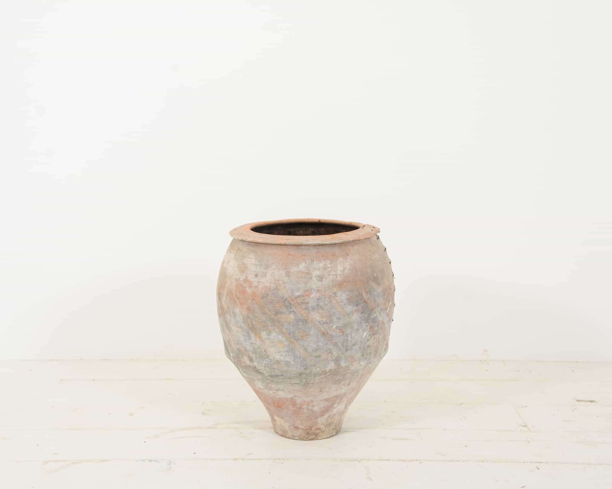 Spanish 19th century terracotta olive jar