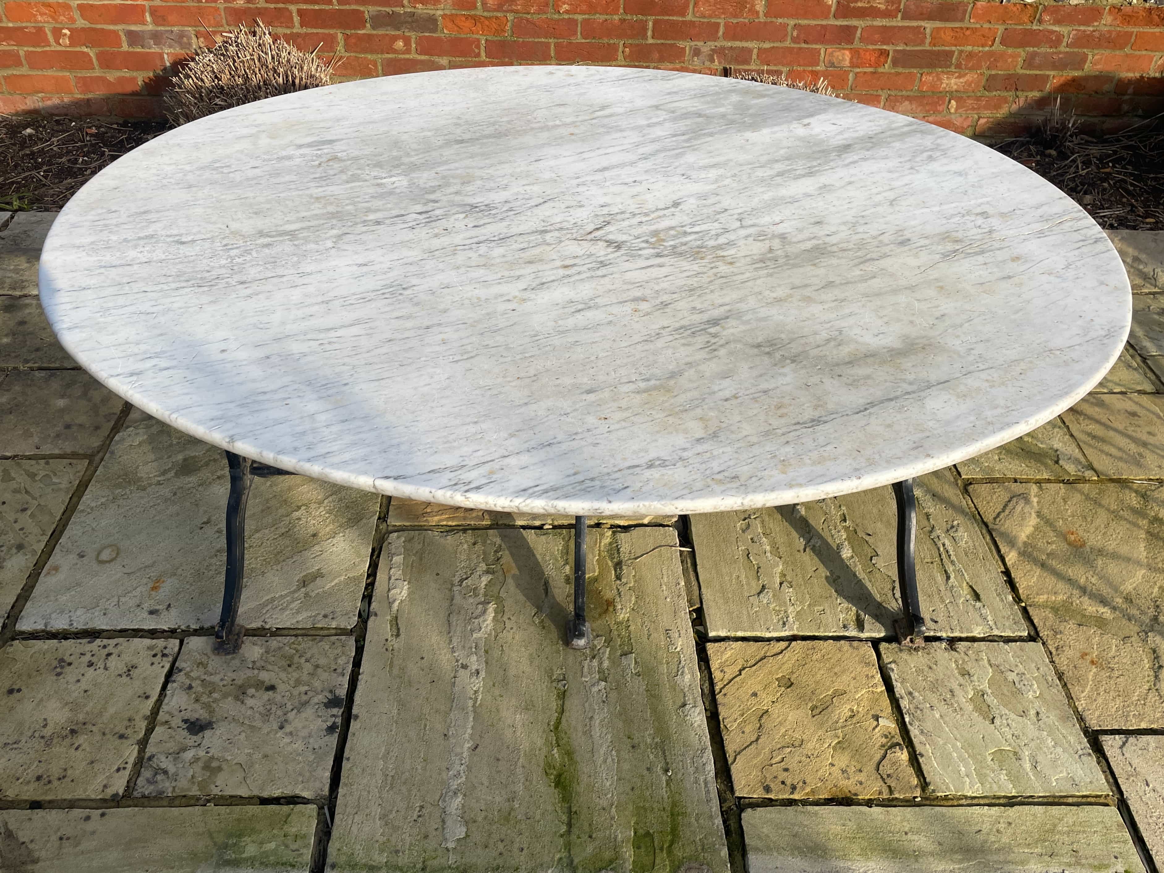 Oval marble table