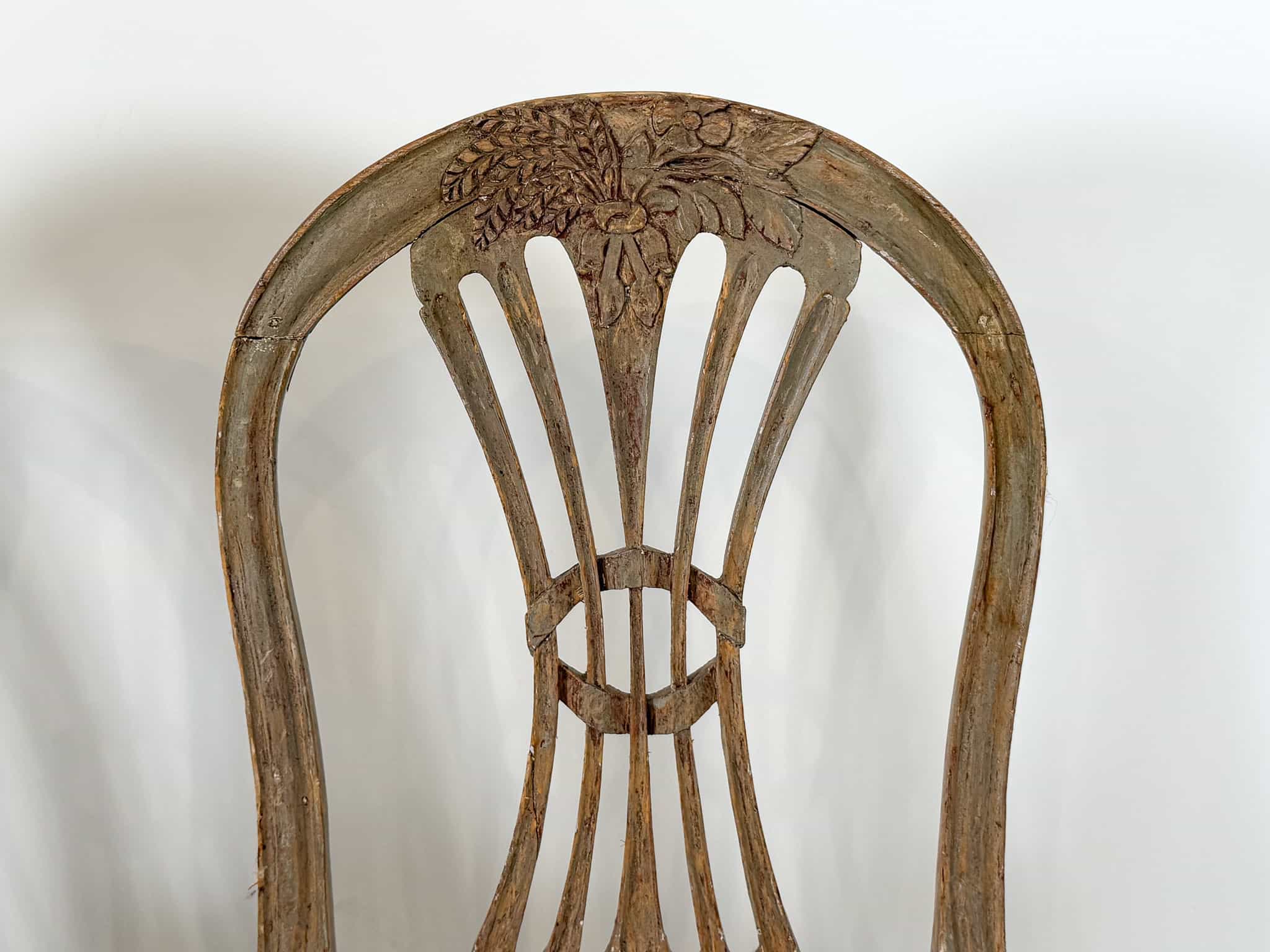 Four Gustavian dining chairs